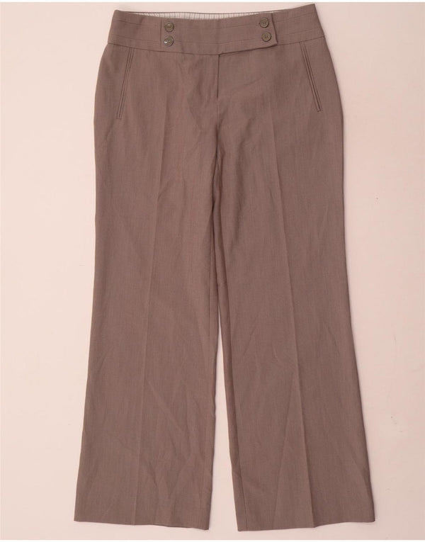 Marks & Spencer Pantalon décontracté à jambe large pour femme UK 12 Medium W30 L31 Gris