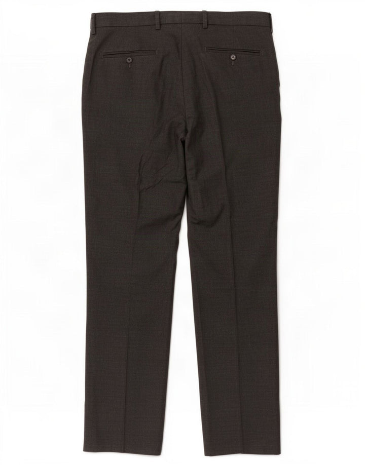 Marks & Spencer Pantalon de costume coupe classique pour homme W34 L31 Gris Polyester