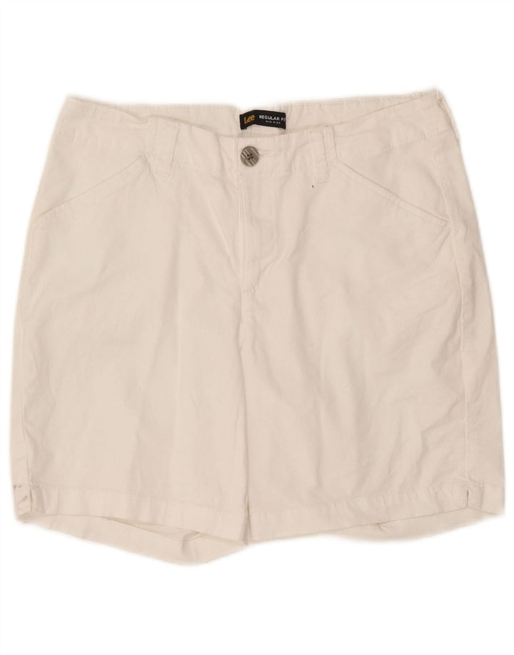 Lee Short décontracté taille moyenne pour femme US 10 Large W34 en coton blanc