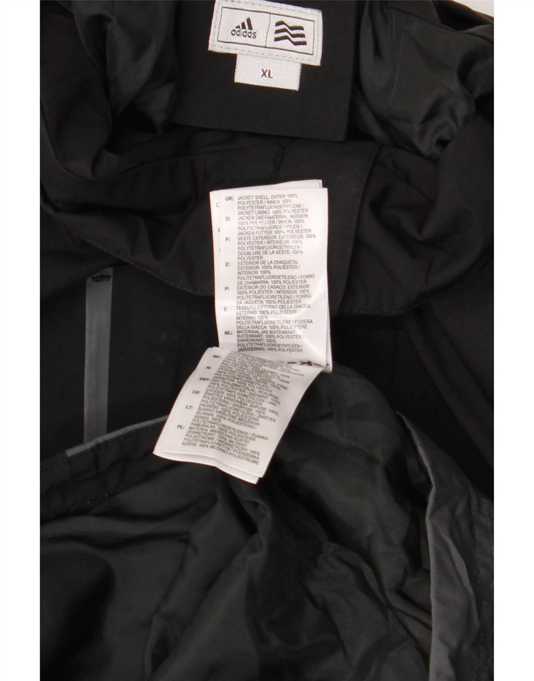 ADIDAS Veste coupe-vent graphique pour hommes UK 42 XL Noir Colourblock