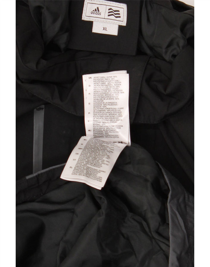 ADIDAS Veste coupe-vent graphique pour hommes UK 42 XL Noir Colourblock