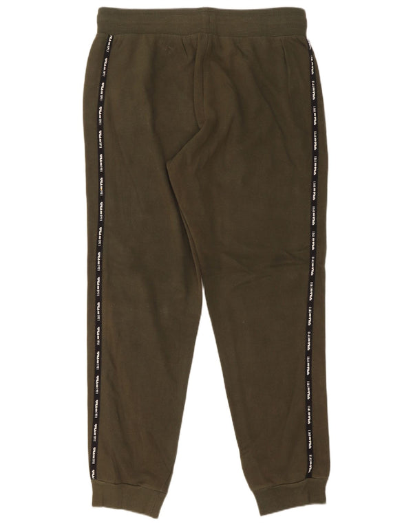 Fila Pantalon de survêtement graphique pour homme en coton color block Kaki Large