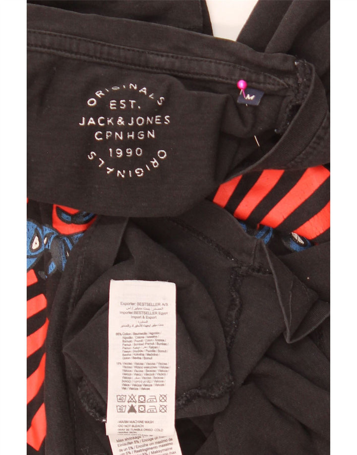 Jack & Jones T-Shirt Graphique Homme Noir Moyen Coton