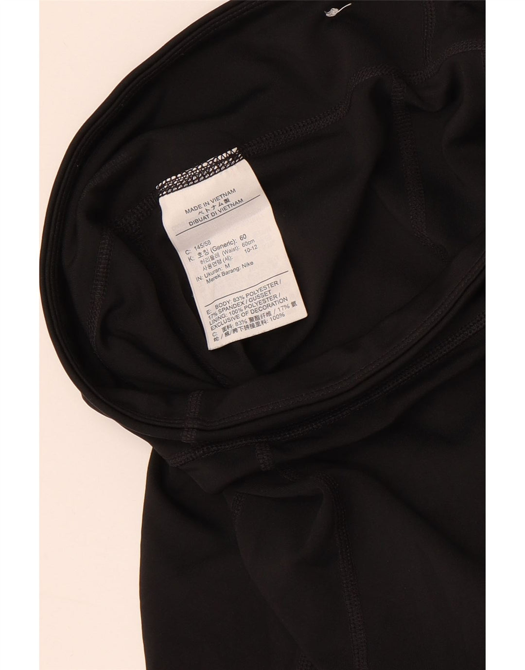 Short de sport Nike Fille 10-11 ans Noir Moyen Polyester
