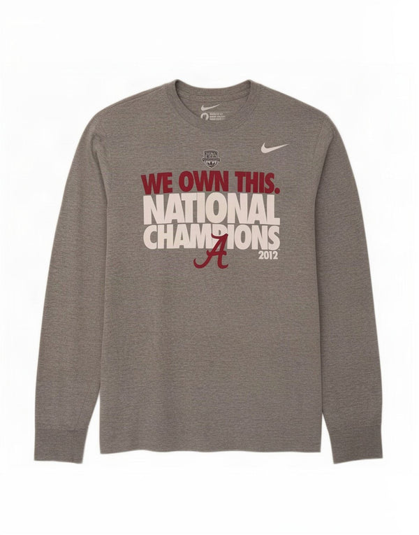 Nike Haut graphique coupe classique à manches longues en coton gris moyen pour homme