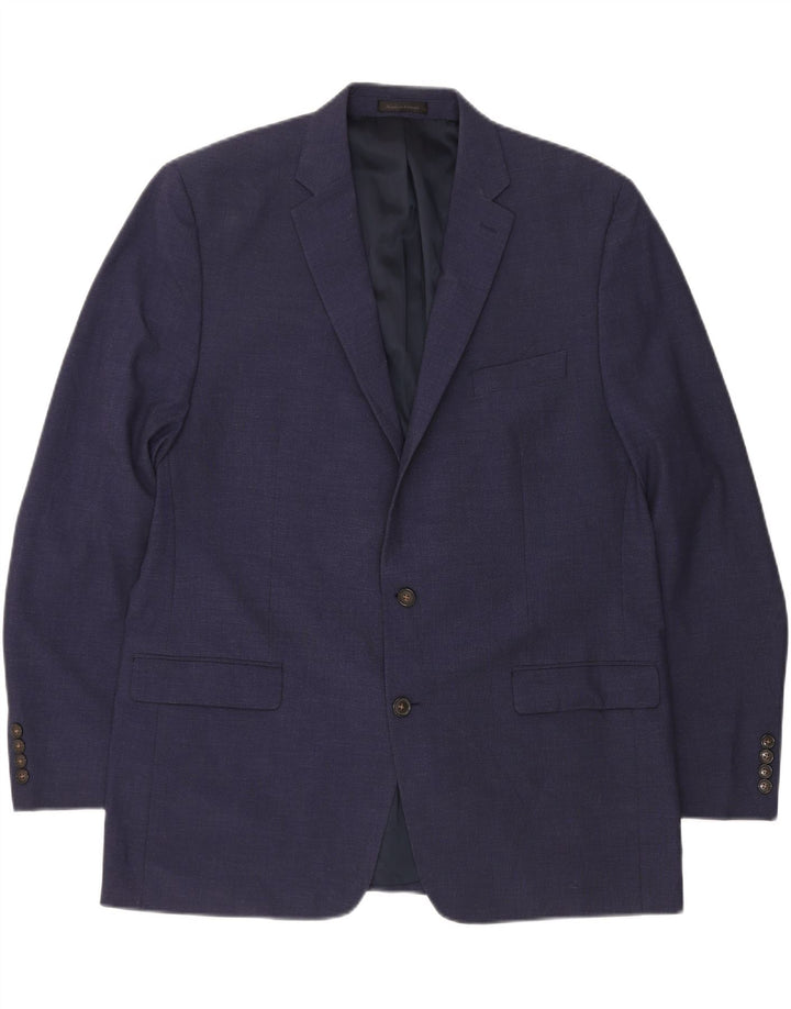 CHAPS Veste Blazer 2 Boutons Homme UK 46 3XL Bleu Marine Polyester