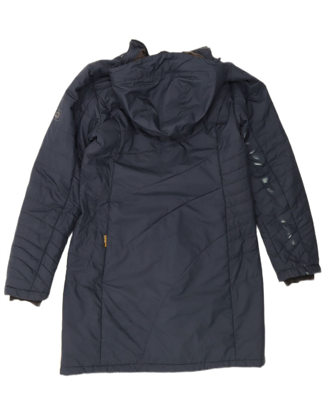 Jack Wolfskin Manteau rembourré à capuche pour homme UK 12/14 Bleu marine moyen Polyester