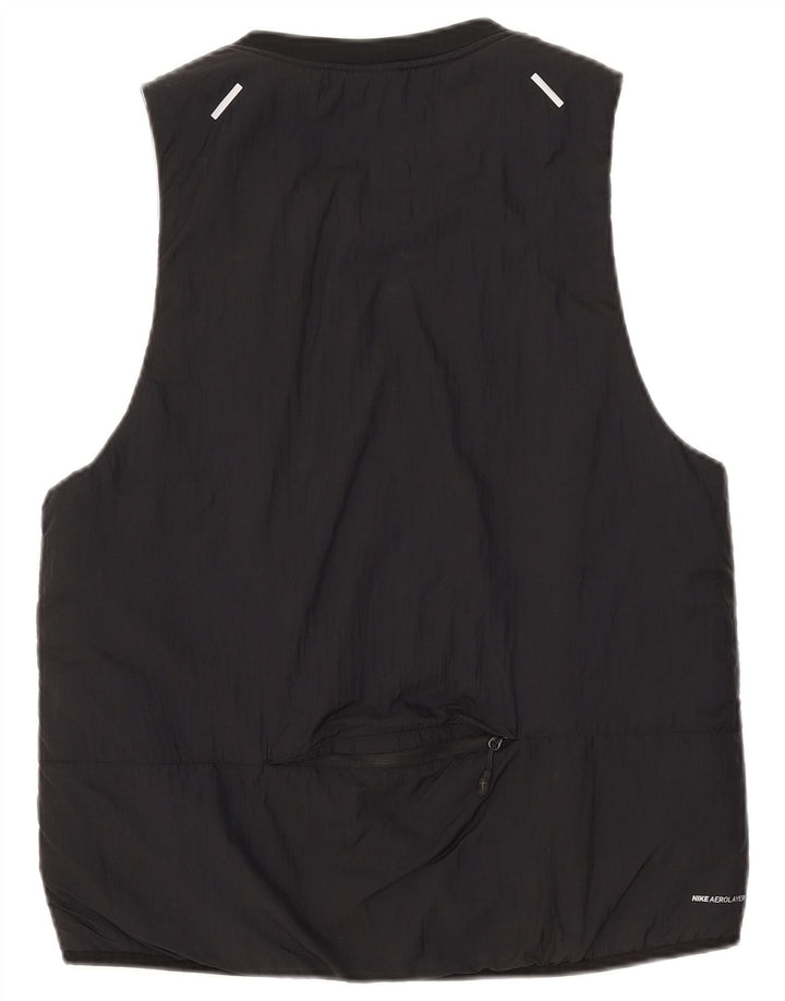 Nike Gilet rembourré pour femme UK 14 Medium Noir Nylon