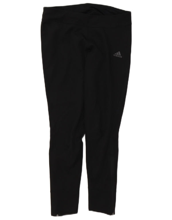 Adidas Climalite Leggings UK 12/14 Medium Noir Polyester