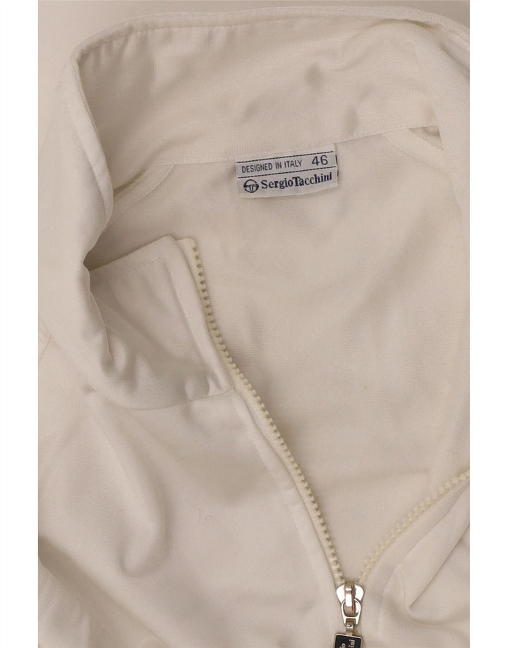 Sergio Tacchini Veste de survêtement coupe ample pour homme IT 46 Small Blanc
