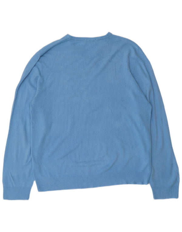 Marks & Spencer Pull col V Bleu Harbor Homme XL Acrylique