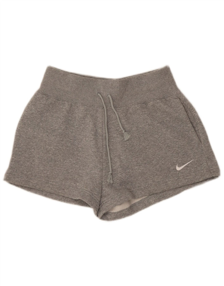 NIKE Short de sport pour femme UK 10 Petit coton gris