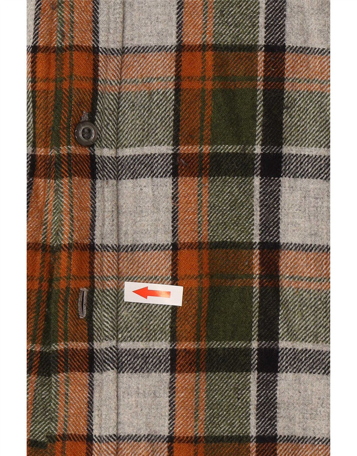chemise en flanelle vintage pour hommes grand plaid multicolore