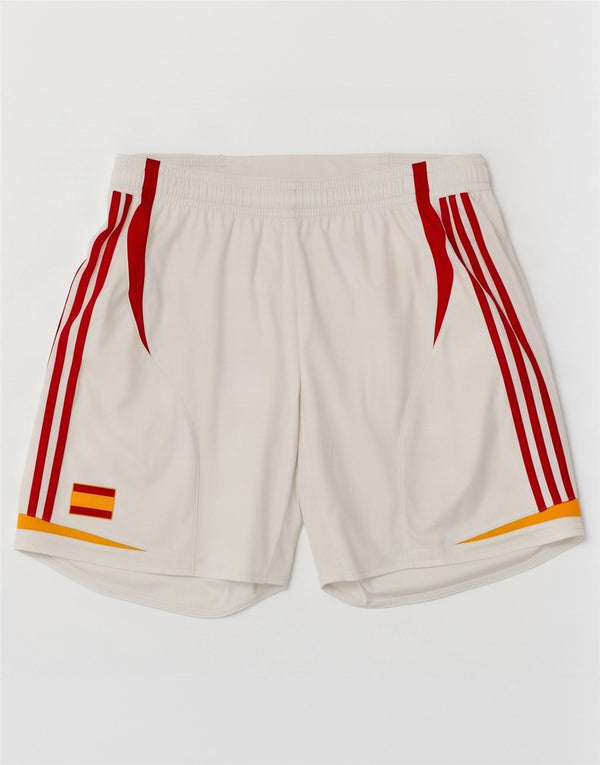 Adidas Short de sport pour homme XL Blanc Colorblock Polyester