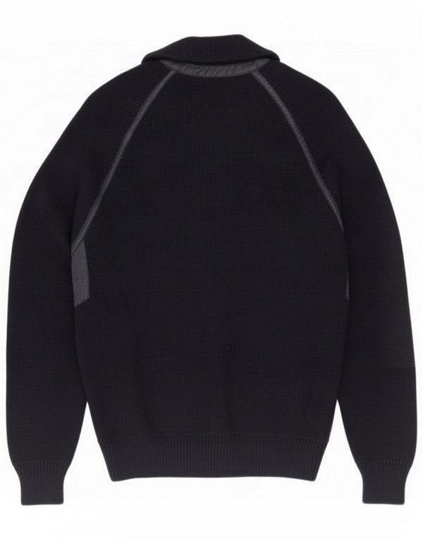 Navigare Mens Cardigan Sweater Medium Navy Blue Wool