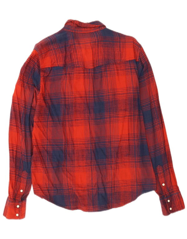 Lee Chemise en flanelle coupe régulière pour hommes, grand coton à carreaux rouge