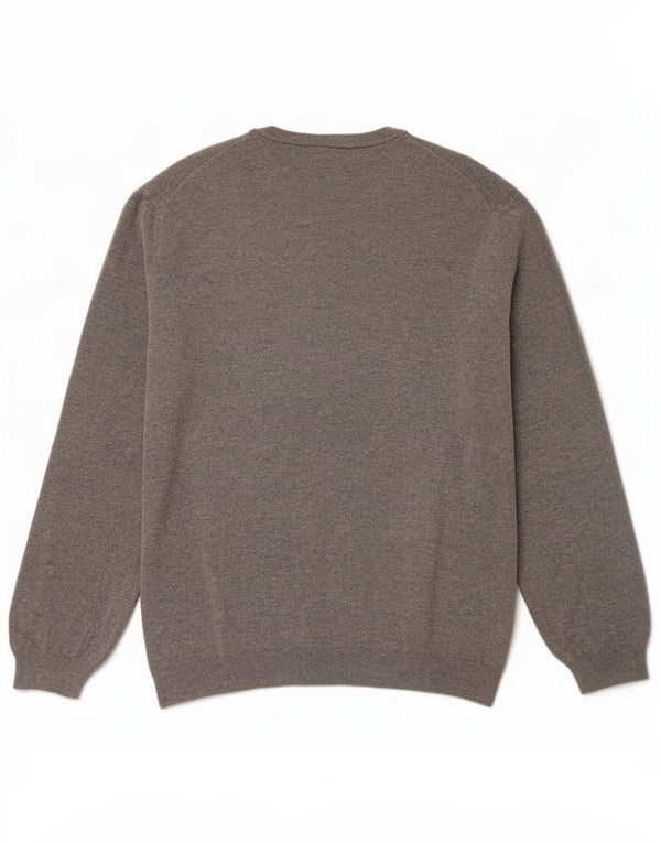 Timberland Pull à col rond pour homme 3XL en laine mérinos mouchetée gris