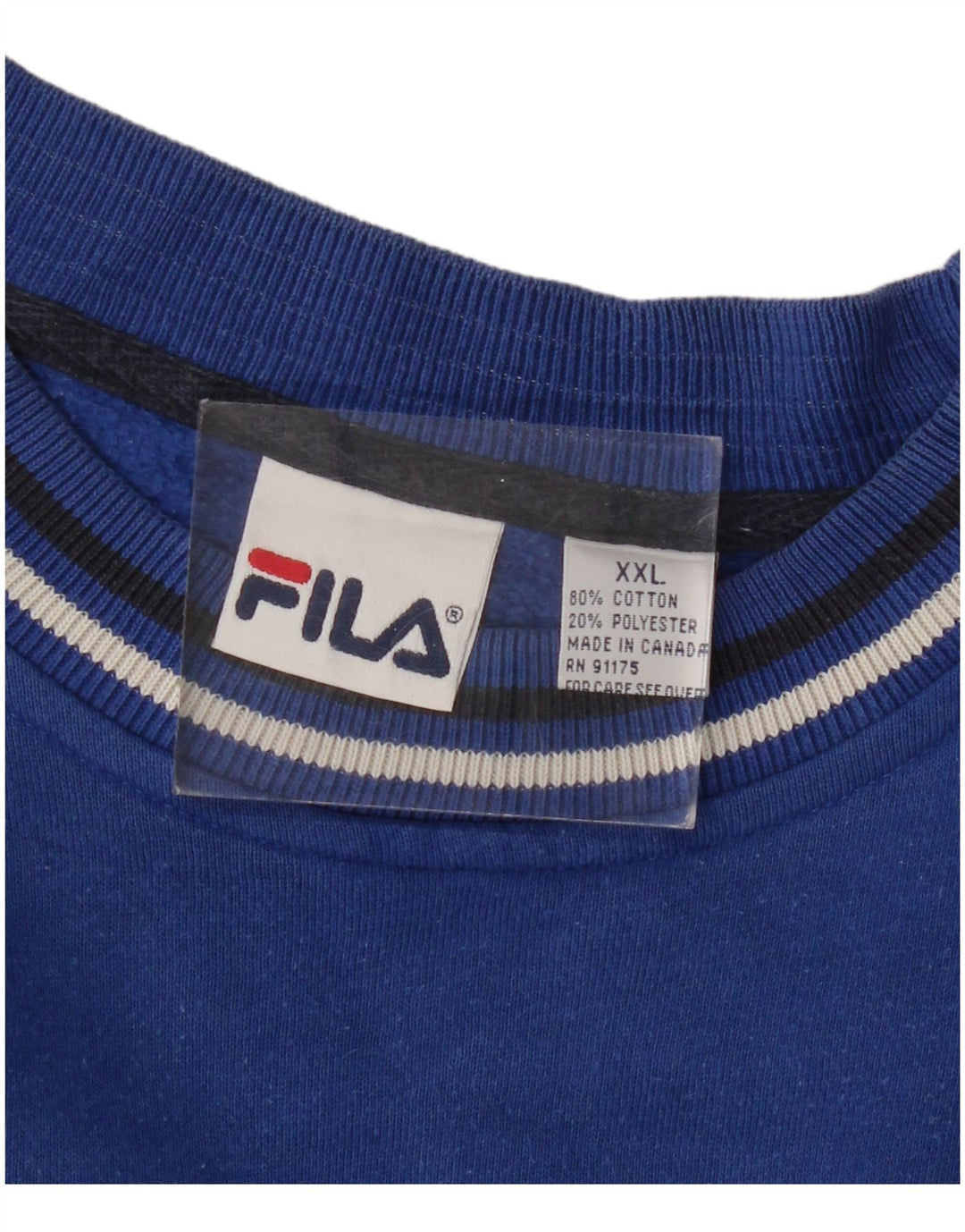 FILA Sweat-shirt graphique pour homme en coton bleu 2XL