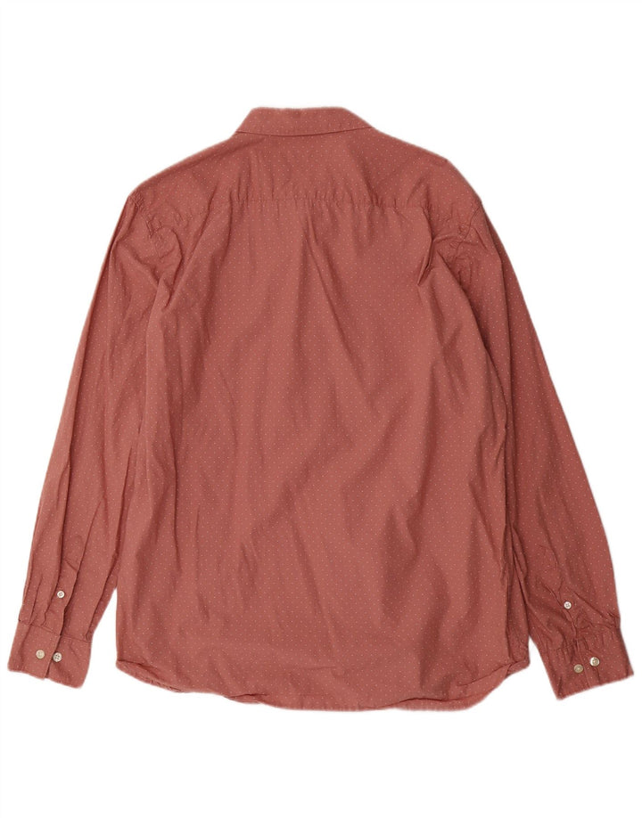 FRENCH CONNECTION Chemise Homme XL Coton Taché Bordeaux