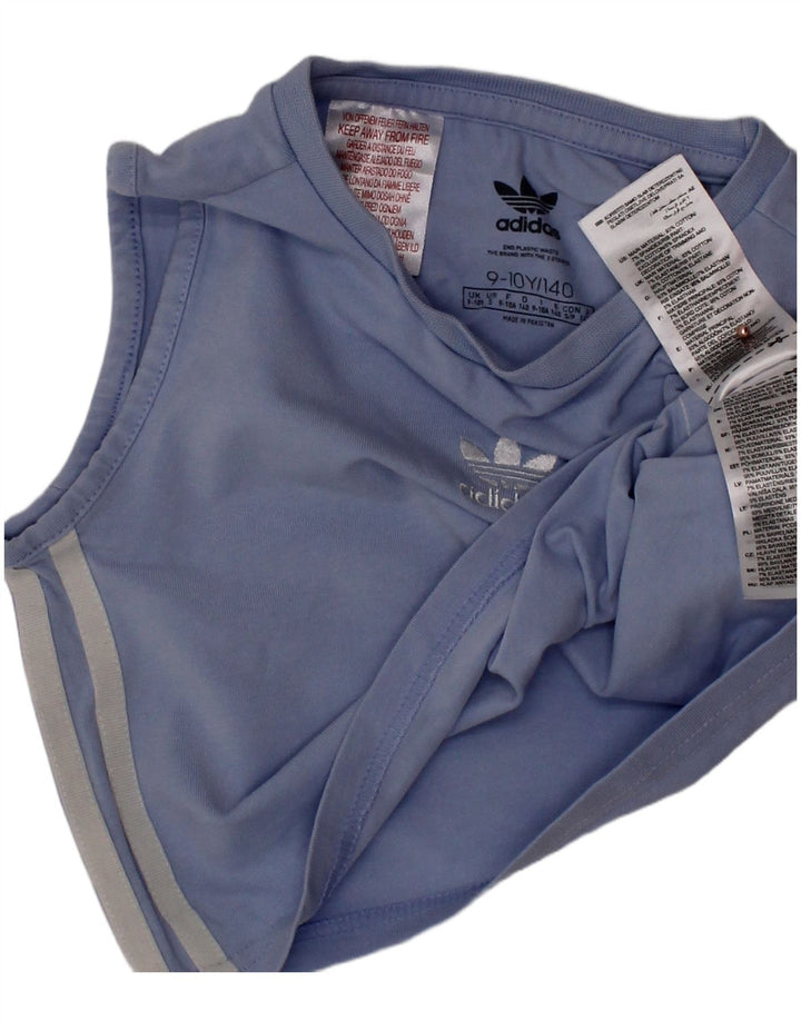 ADIDAS Débardeur court fille 9-10 ans Bleu Coton