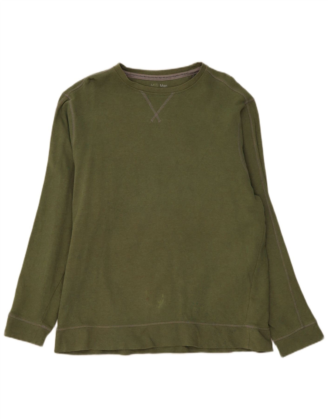 Marks & Spencer Sweat-shirt pour homme XL Kaki Coton