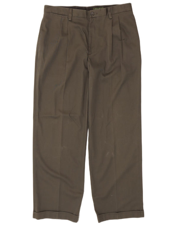 Eddie Bauer Pantalon chino coupe décontractée pour homme W34 L32 Coton kaki