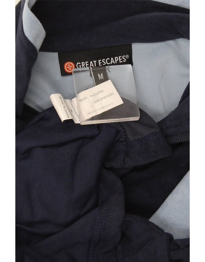 Great Escapes Veste de Survêtement en Velours Homme Bleu Marine Moyen Colourblock