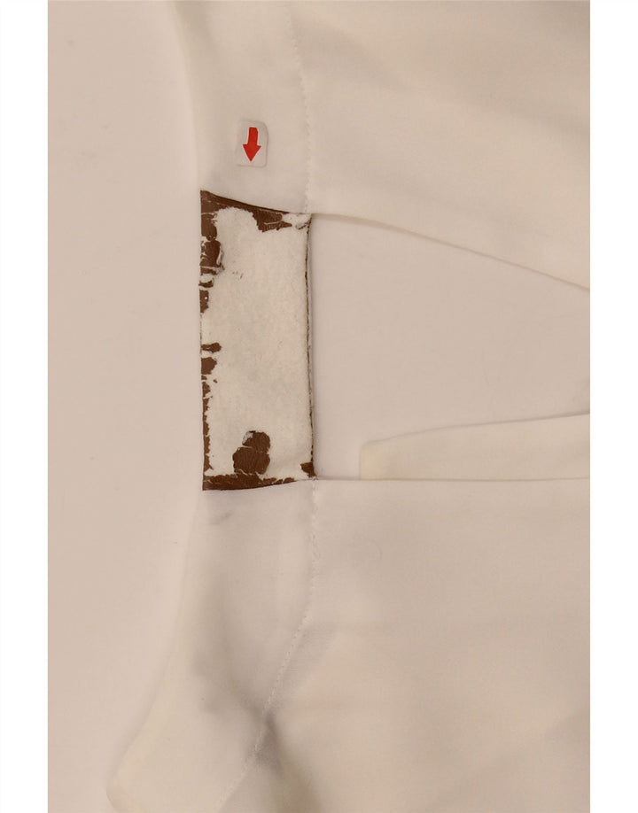 Zara Chemisier sans manches pour femme UK 18 XL Blanc