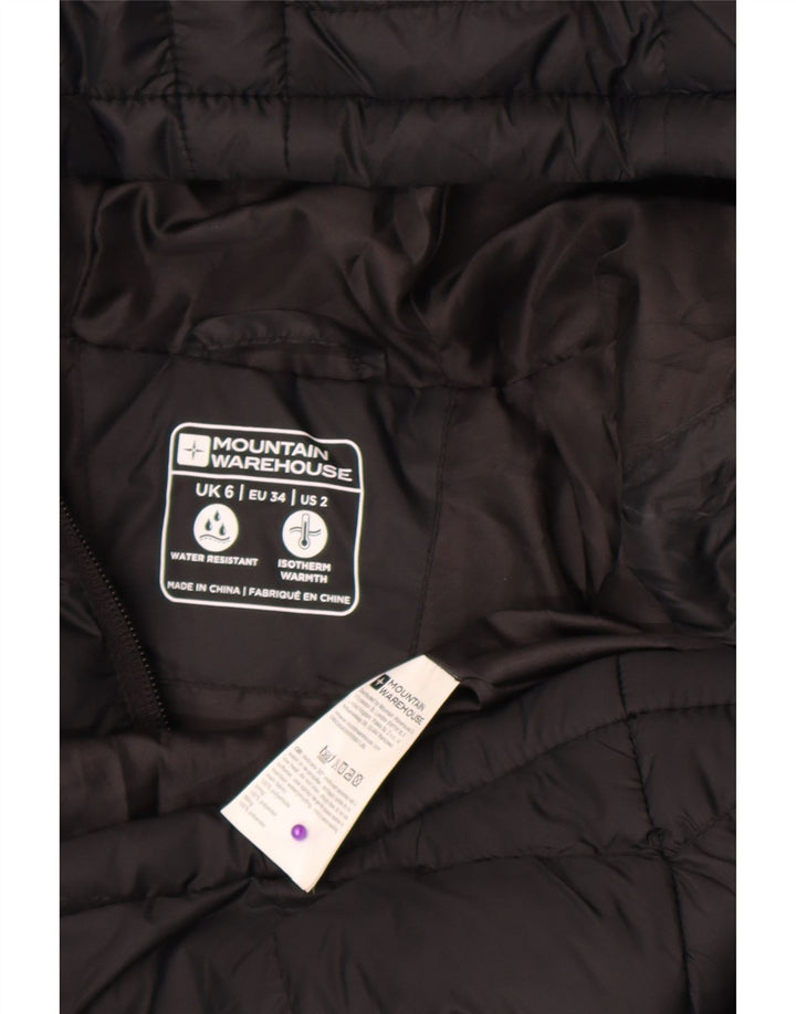 Mountain Warehouse Veste matelassée à capuche pour femme UK 6 XS Noir Polyester