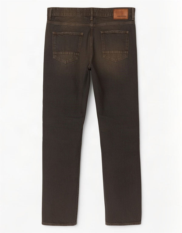 Hugo Boss Jean droit W34 L34 pour homme en coton noir