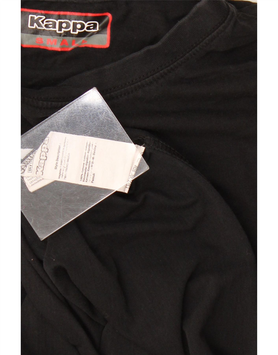 Kappa T-Shirt Graphique Homme Petit Noir Coton