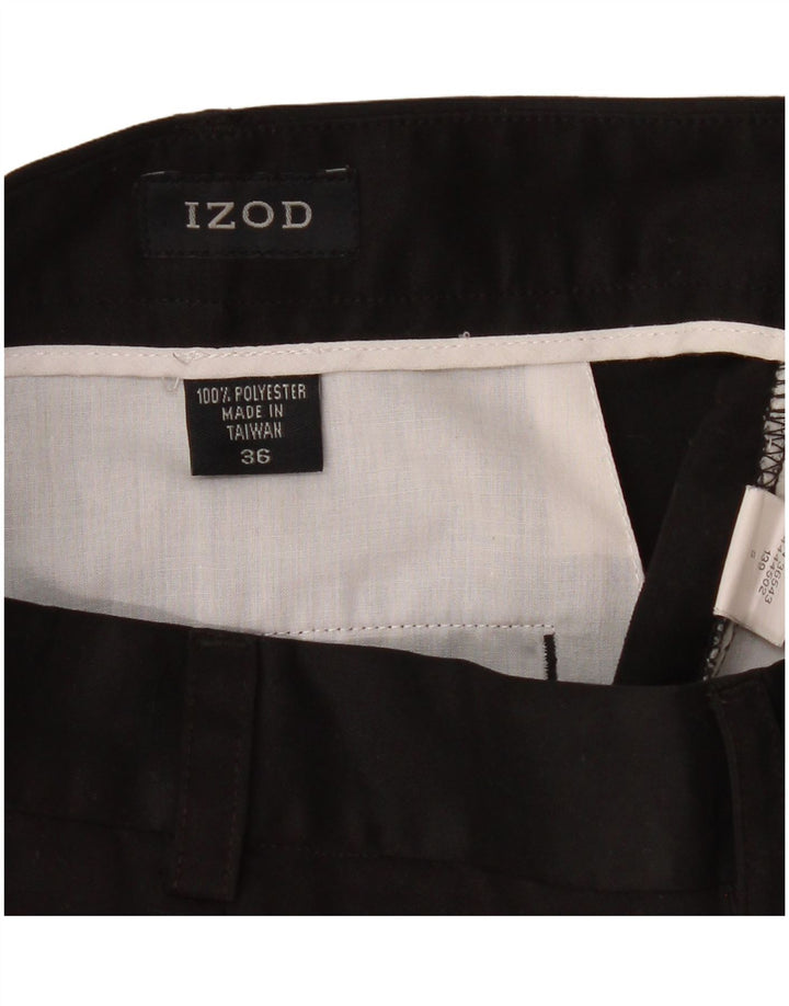Izod Short Chino Pegged Homme W36 Grand Noir Polyester