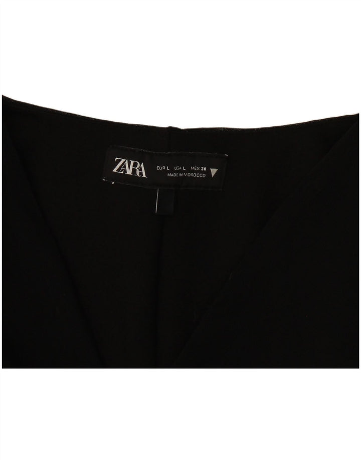 Zara Body à manches longues pour femme UK 14 Large Noir