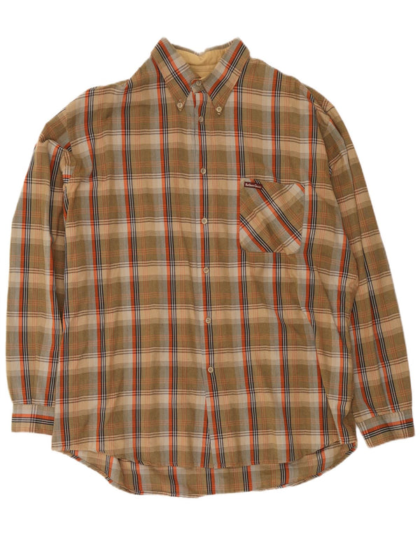 Marlboro Classics Chemise en flanelle pour homme 2XL en coton à carreaux marron