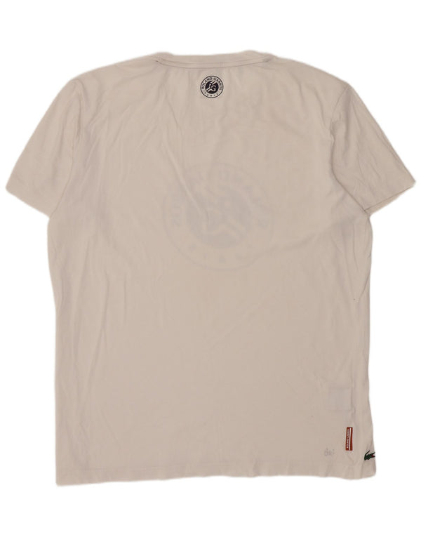 Lacoste T-shirt graphique pour homme Taille 6 XL Blanc