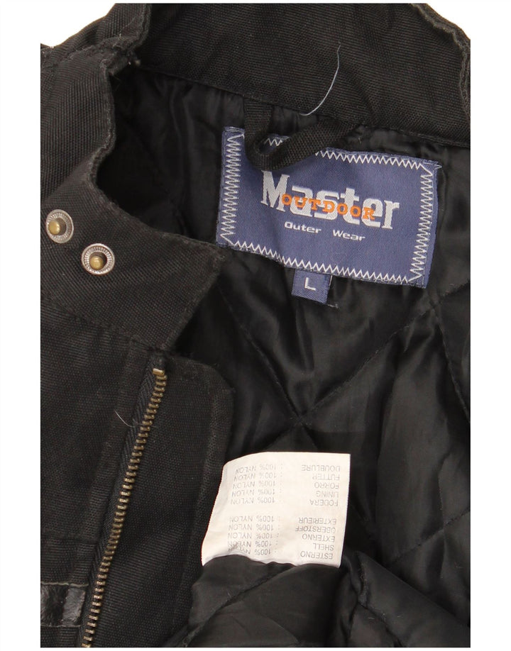 Master Veste de motard graphique pour homme UK 40 Large Noir Nylon