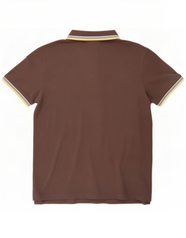 Hugo Boss Polo XL Gris Rayé Coton Homme