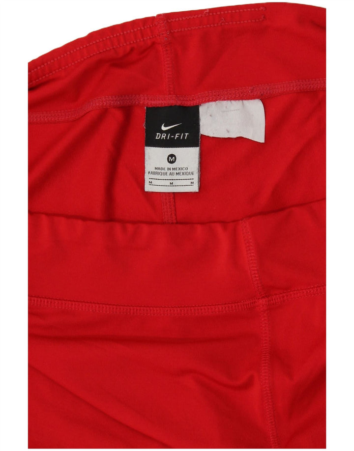 NIKE Short de sport Dri Fit pour femme UK 14 Rouge moyen