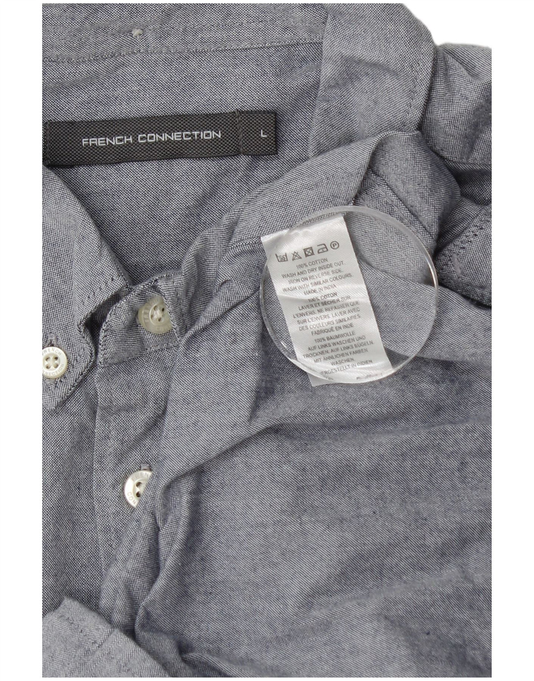 French Connection Chemise Homme Large Bleu Coton