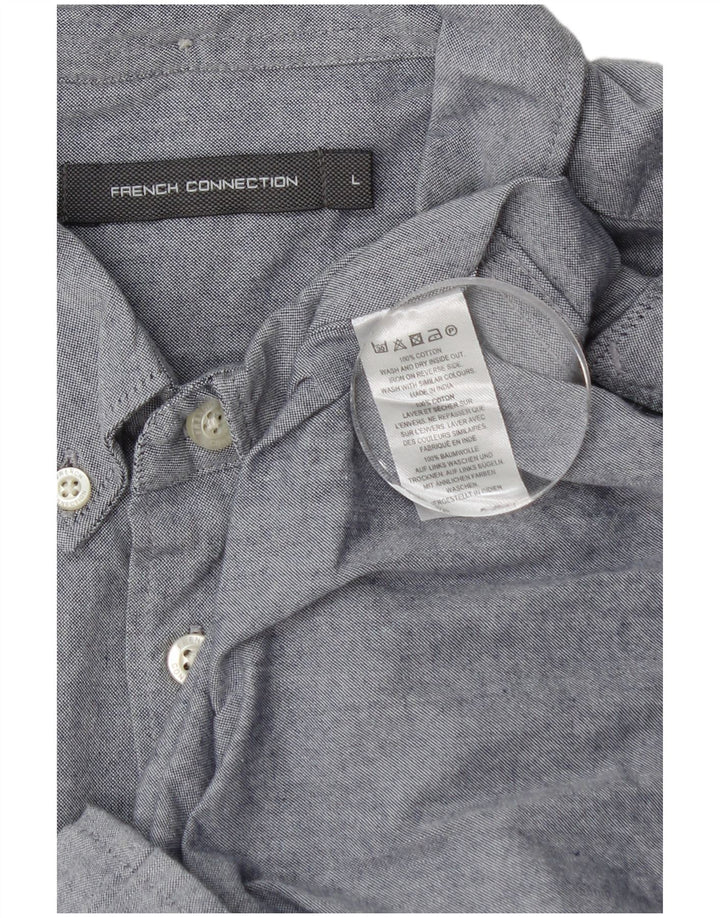 French Connection Chemise Homme Large Bleu Coton