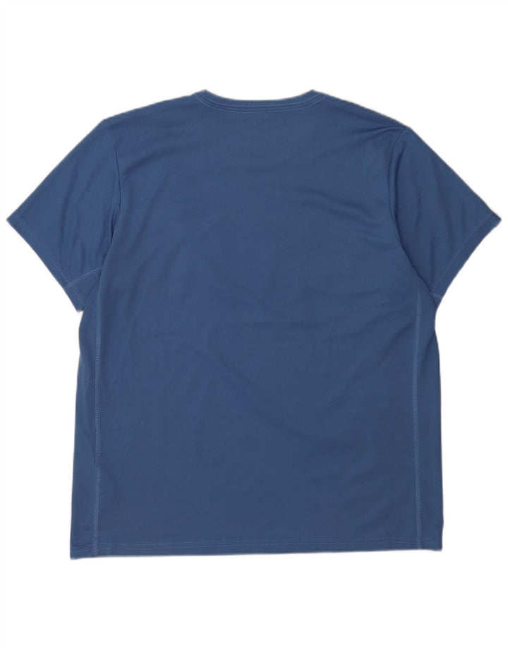 Asics T-Shirt Graphique Homme Top XL Bleu Polyester