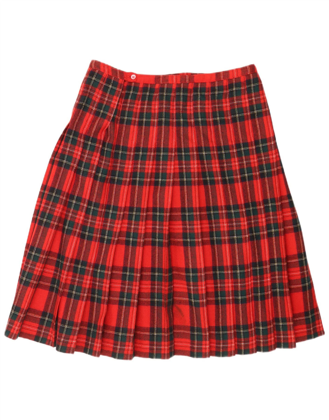 jupe plissée femme vintage W32 Grand Plaid Rouge