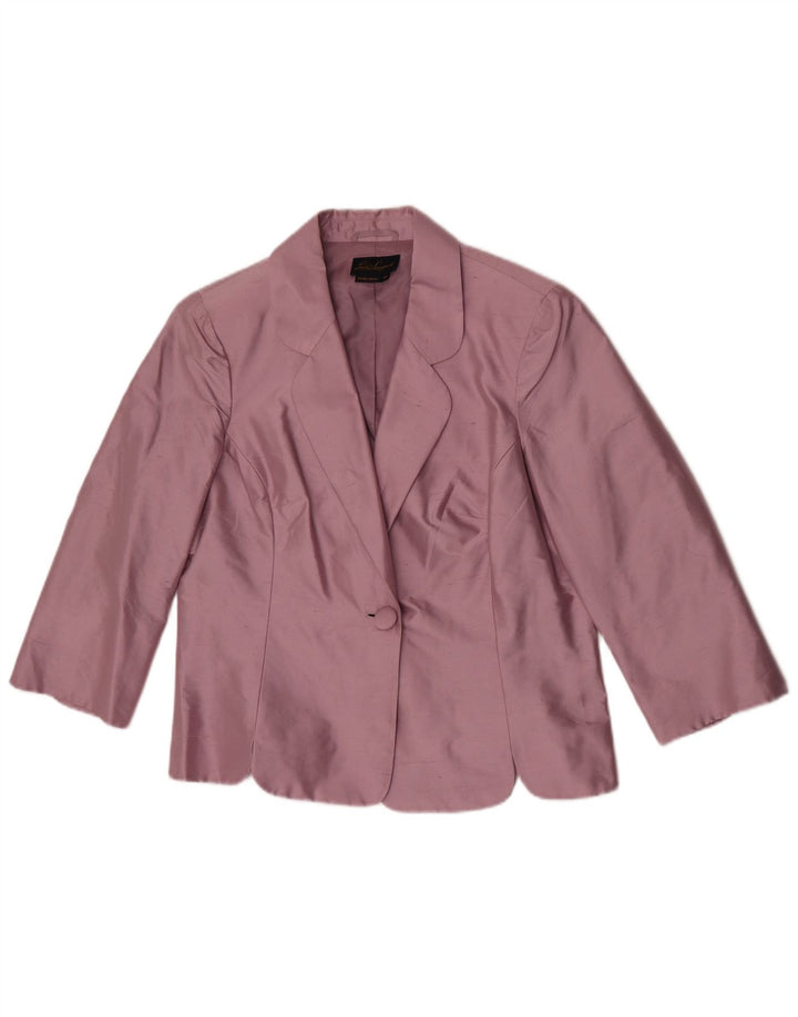 Luisa Spagnoli Veste blazer à manches 3/4 pour femme 1 bouton IT 48 XL Violet