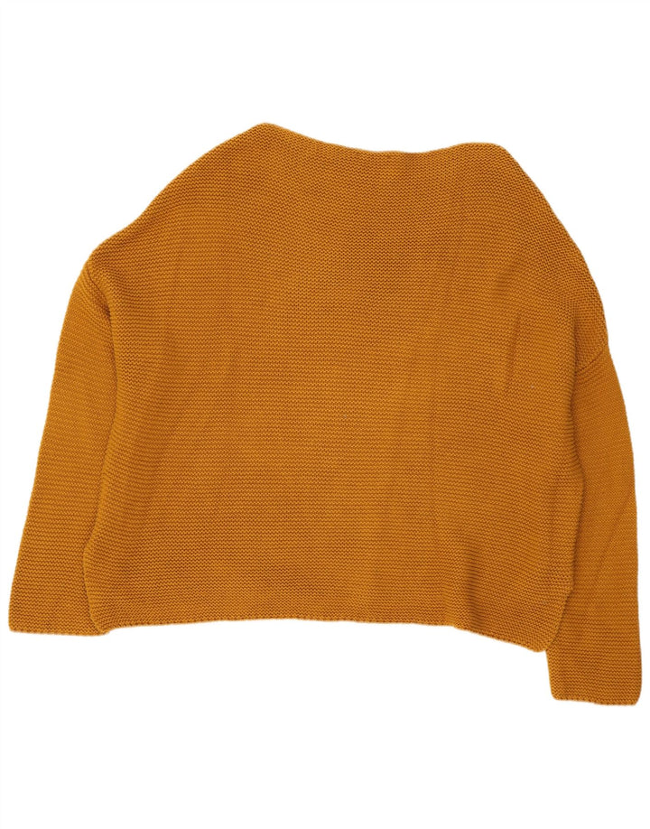 Zara Pull surdimensionné à col bateau pour femme UK 14 Jaune moyen