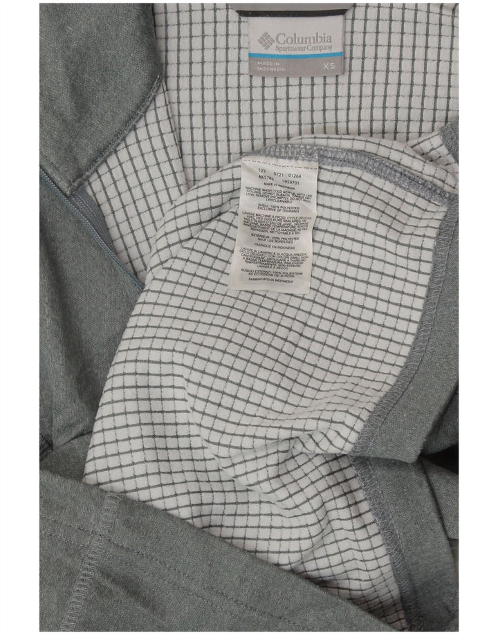 COLUMBIA Hommes Omni-Wick Zip Neck Pull Survêtement Top XS Gris Polyester