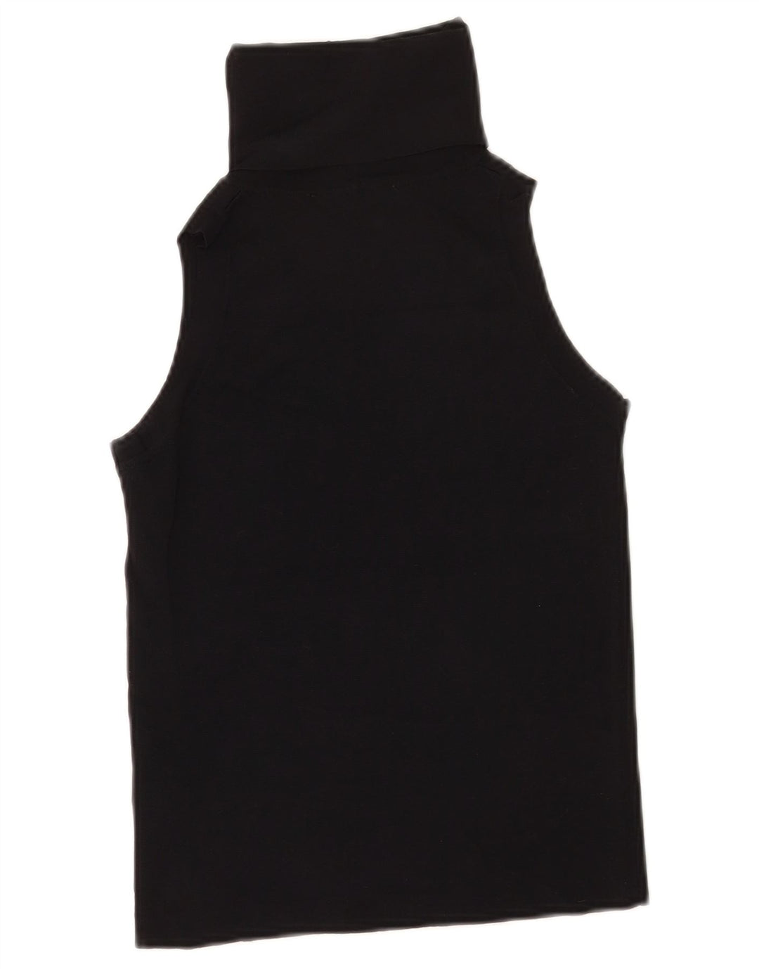 Zara Femmes Crop Débardeur UK 12 Moyen Noir Viscose