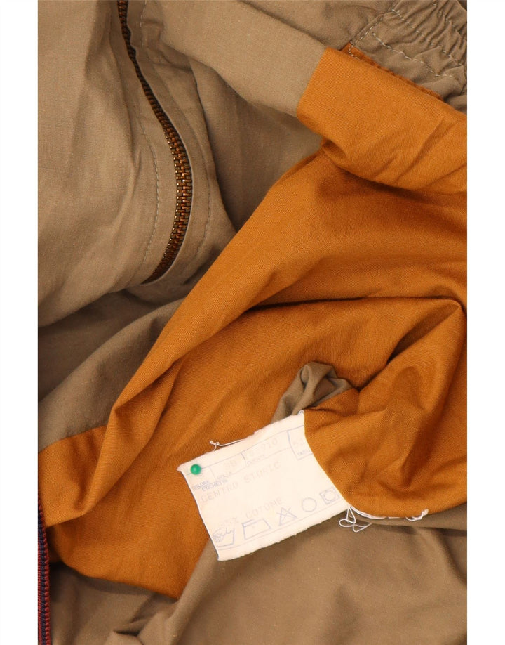 Veste Bomber Homme Vintage IT 52 XL Coton Beige