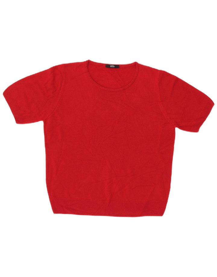 Marks & Spencer Pull à col rond pour femme UK 16 Large Rouge
