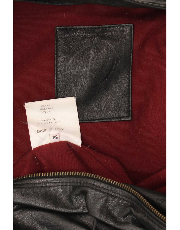veste en cuir homme vintage IT 54 XL Noir