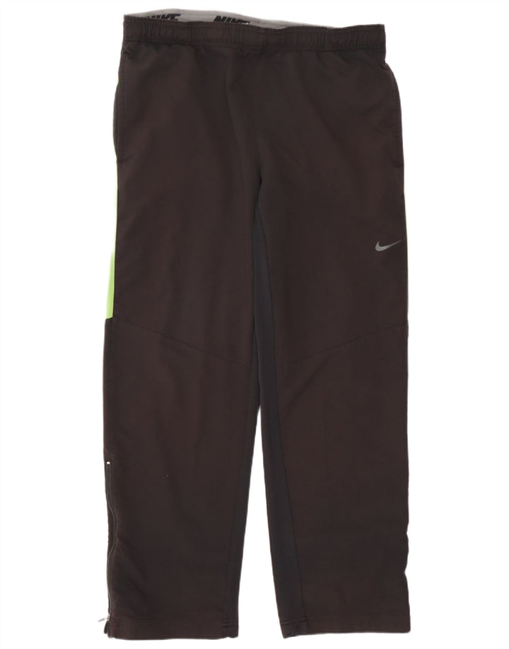 Nike Pantalon de survêtement Dri Fit pour homme Taille L en polyester color block noir